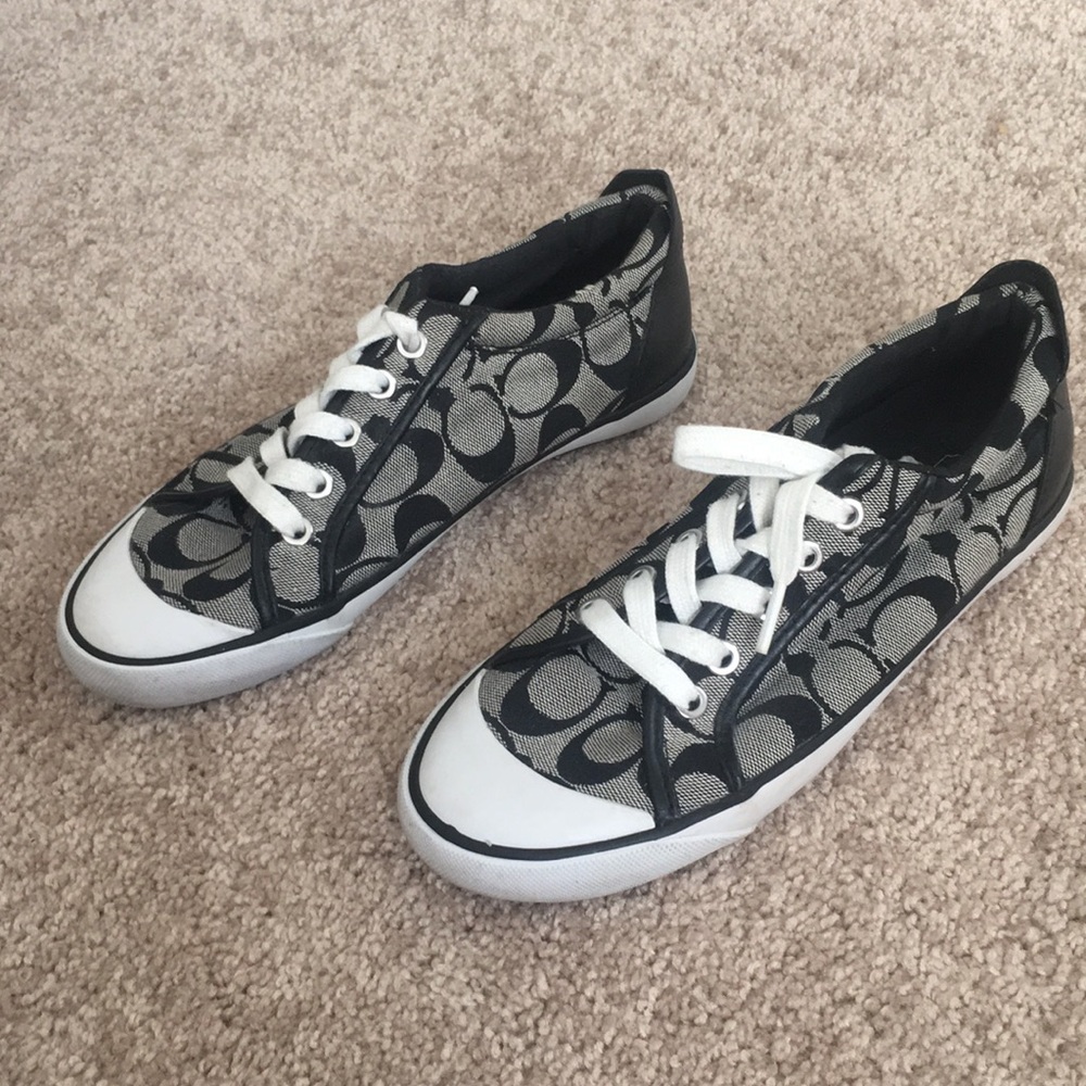 Black and Grey Coach Sneakers